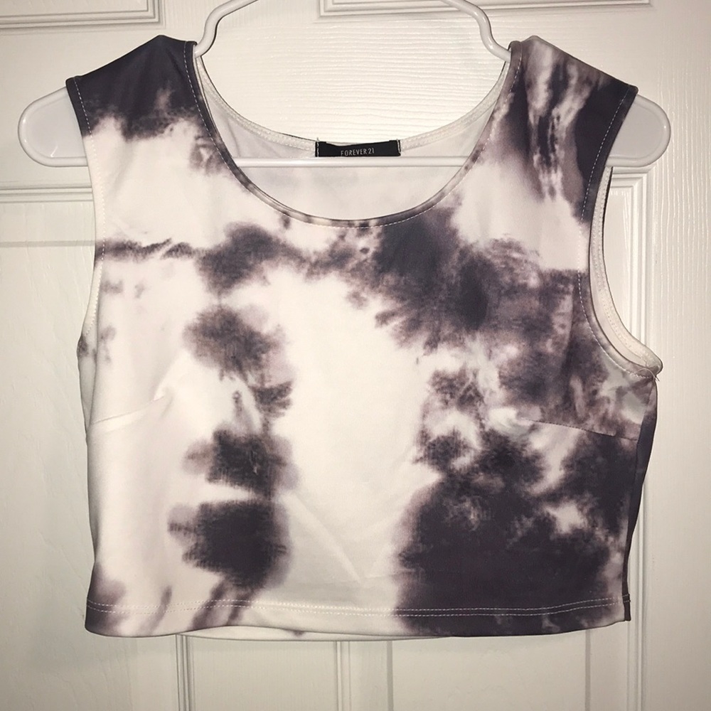 Purple tie dye crop top